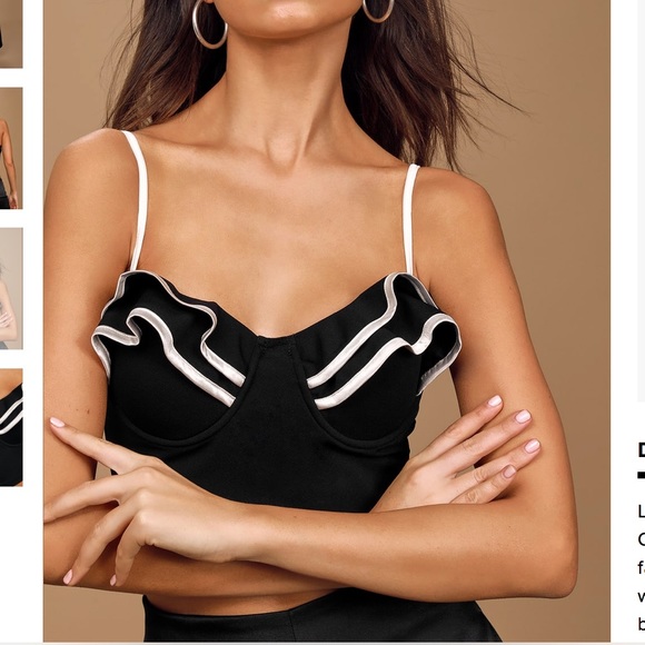 Lulus’s ruffled bustier crop top - Picture 3 of 7
